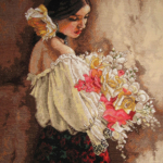 "Woman with a bouquet"